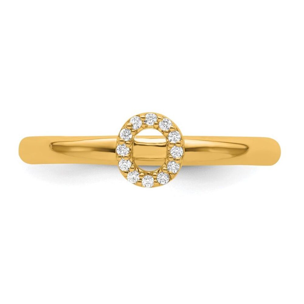 Kazi Luxury 14k Yellow Gold Stackable Diamond Ini… - image 3